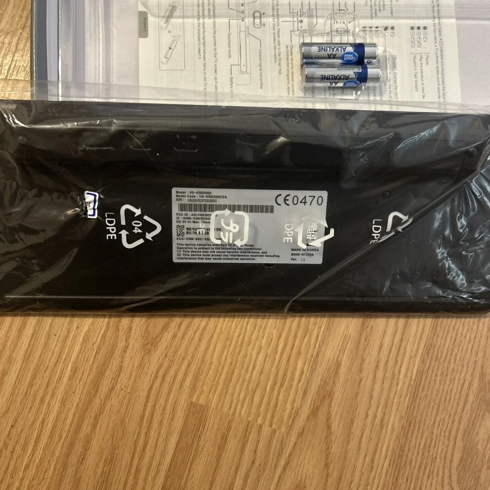 NEW Open Box Samsung Smart Wireless Keyboard VG-KBD2000 for Smart TV, Tested